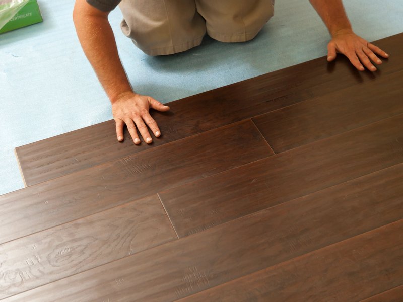 installing hardwood flooring in Cathedral City, CA area by Canyon Floor Corporation / Canyon Floors